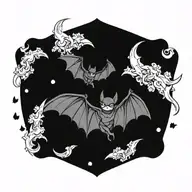 bat tattoo design idea
