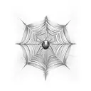 Spider Web tattoo design idea