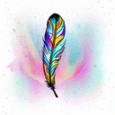 Feather tattoo design idea