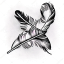 Feather tattoo design idea