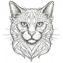 cat tattoo design idea