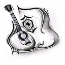 Guitar tattoo design idea