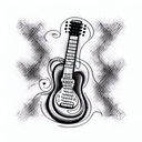 Guitar tattoo design idea