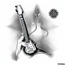Guitar tattoo design idea
