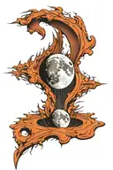 moon tattoo design idea