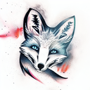 Fox tattoo design idea