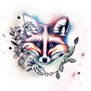 Fox tattoo design idea