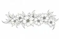 floral tattoo design idea