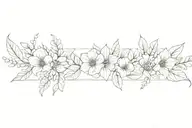 floral tattoo design idea