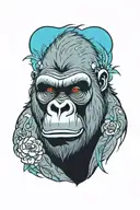 gorilla tattoo design idea