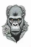 gorilla tattoo design idea