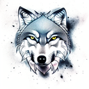 Wolf tattoo design idea