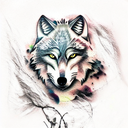 Wolf tattoo design idea