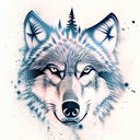 Wolf tattoo design idea