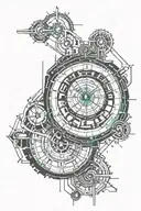 clock tattoo design idea