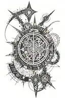 clock tattoo design idea