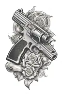 gun tattoo design idea