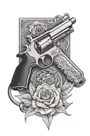 gun tattoo design idea
