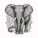 elephant tattoo design idea
