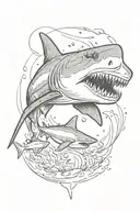 shark tattoo design idea