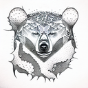 Bear tattoo design idea