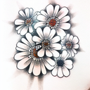 Daisy tattoo design idea