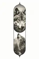 wolf tattoo design idea