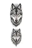 wolf tattoo design idea