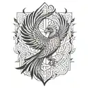 phoenix tattoo design idea