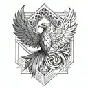 phoenix tattoo design idea