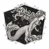 mermaid tattoo design idea