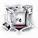 Dice tattoo design idea