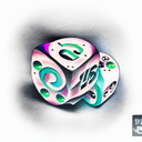 Dice tattoo design idea