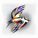 Swallow Bird tattoo design idea