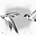 Swallow Bird tattoo design idea