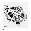 Ladybug tattoo design idea