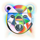Cubism Picasso Bear tattoo design idea