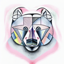 Cubism Picasso Bear tattoo design idea