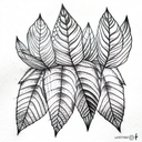Leaf tattoo design idea