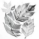 Leaf tattoo design idea