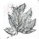 Leaf tattoo design idea