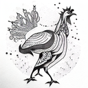 Turkey on Fire tattoo design idea