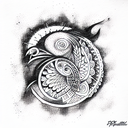 Turkey on Fire tattoo design idea