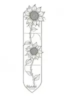sunflower tattoo design idea