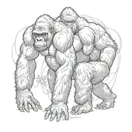 gorilla tattoo design idea