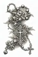 rosary tattoo design idea