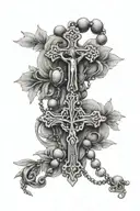 rosary tattoo design idea