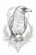 raven tattoo design idea