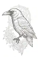raven tattoo design idea