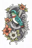 hummingbird tattoo design idea